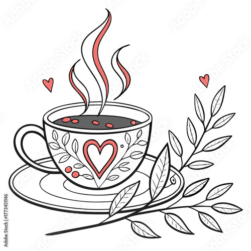 Warm Tea of Comfort. self-care articles, lifestyle blogs, cozy café branding, home therapy visuals