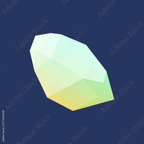 Geometric Crystal Icon A Stylish Vector Design for Modern Digital Aesthetics and Design