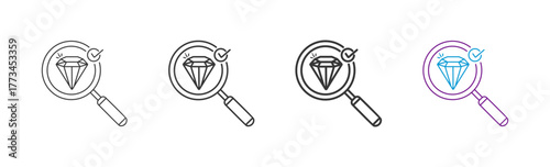 interest icon set collection, illustration, design, marketing, graphic icons with different color line thickness and style, editable stroke. on white background.