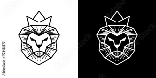 lion logo. head lion. lion head logo design template vector illustration