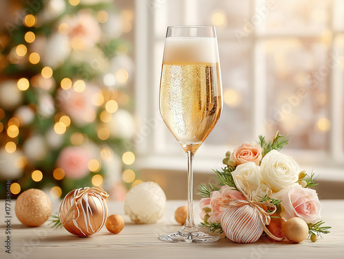 champagne Christmas tree