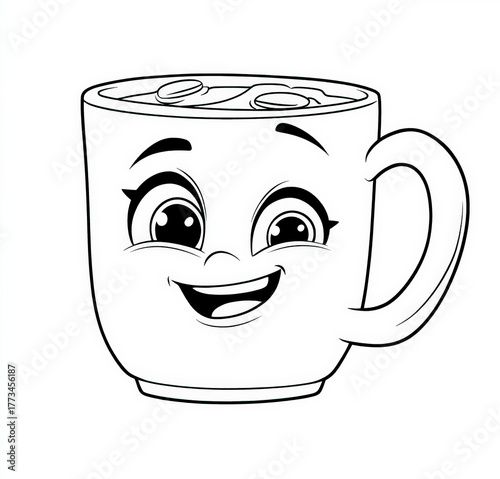 Cheers Mug Coloring Page, c...