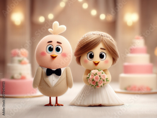 cute wedding birds