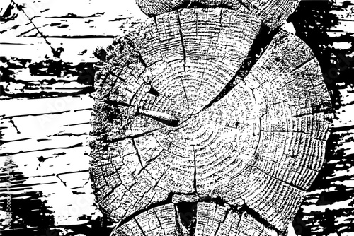 Rustic Tree Trunk Rings Texture