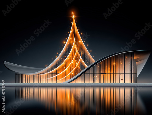 modern Christmas tree techn...