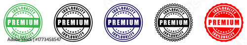 high quality premium badge vector illustration, Premium quality stamp vector illustration, Best choice premium round stamp vector, Authentic premium rubber stamp icon, vector icons
