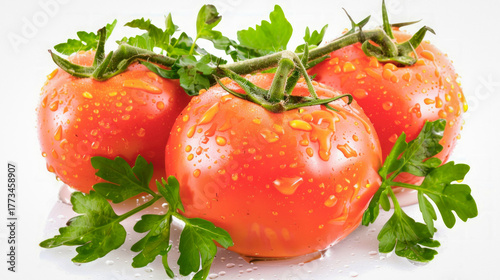 Fresh tomatoes with water d...