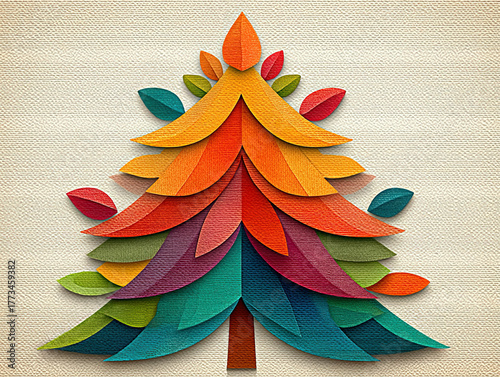 simple Christmas tree card