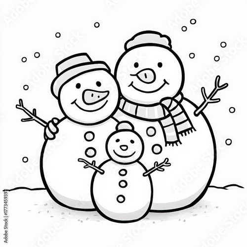 Easy Outlines of a Snowman ...