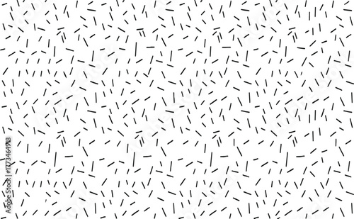 Abstract vector background featuring a seamless pattern of scattered short grey dashes on a black surface