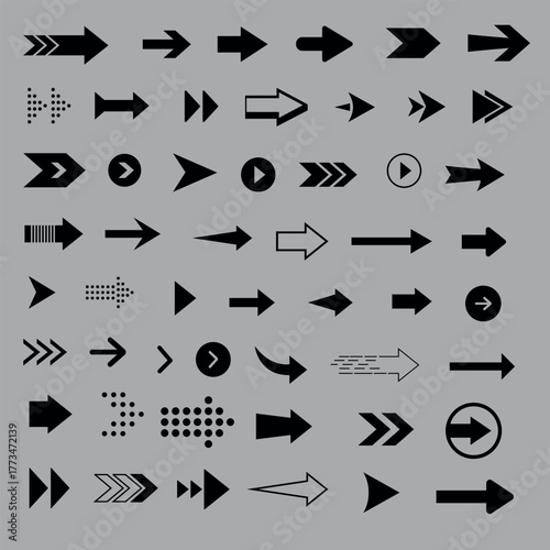 Arrow Icon Pack Direction Navigation and Pointer Symbols