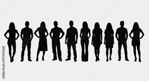Diverse adult silhouettes