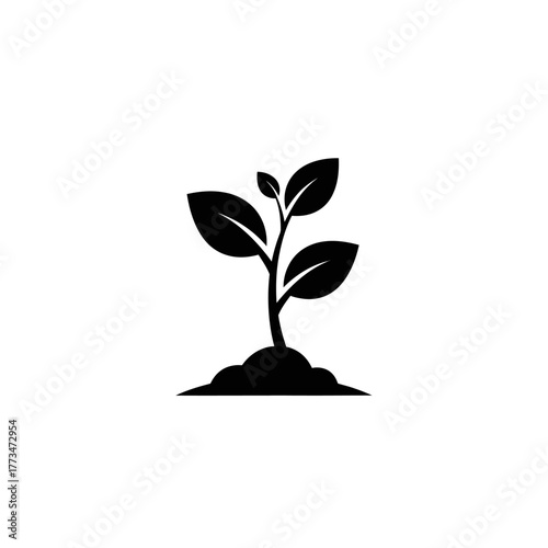 Young plant sapling icon