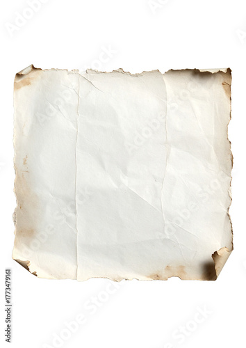 Old paper with burnt edges