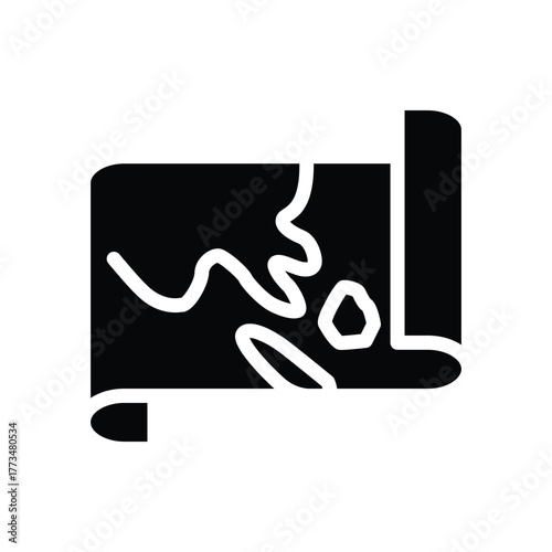 map solid icon vector design good for web or mobile app