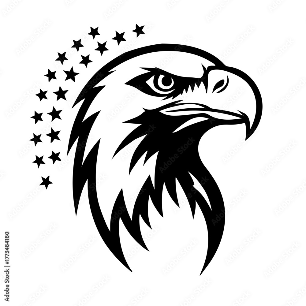 Fototapeta premium eagle head vector illustration