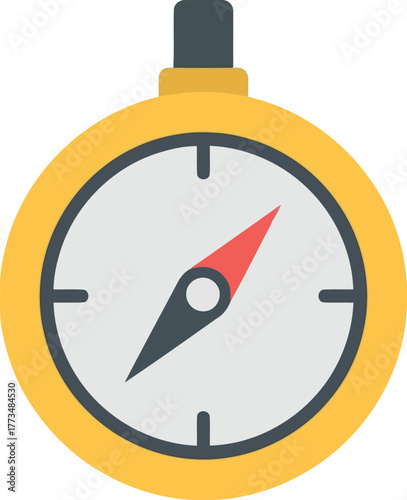 Vector compass icon: navigation, direction, journey symbol