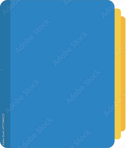 Blue file folder icon: document organization & office management