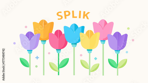 Animated Spring Floral Bouquet Icon with Alpha Matte