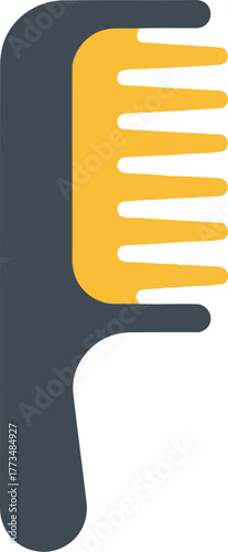 Modern hair comb icon illustration - grooming essential