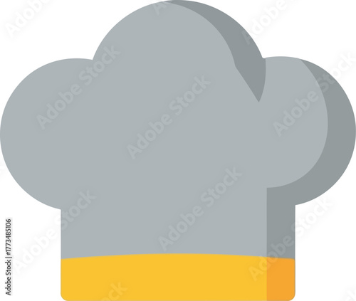 Minimalist chef toque icon vector - culinary & restaurant symbol