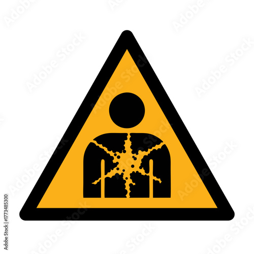 Substance or mixture presenting a health hazard vector design warning safety sign standar ISO 7010