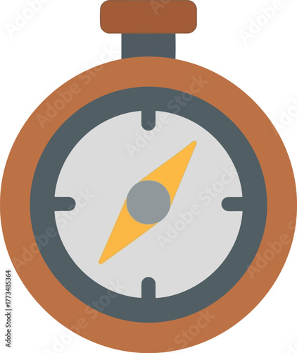 Simple modern compass navigation icon