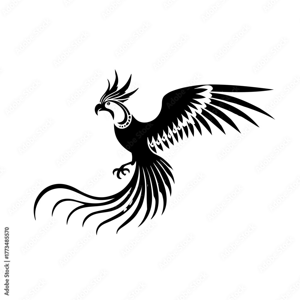Fototapeta premium illustration of a phoenix