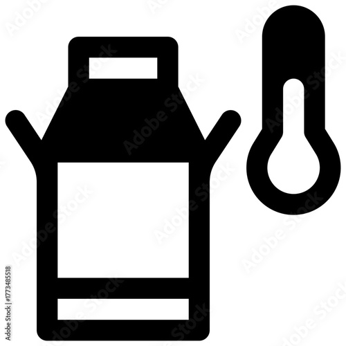 Pasteurization. Outlined stroke vector icon with black-filled details.