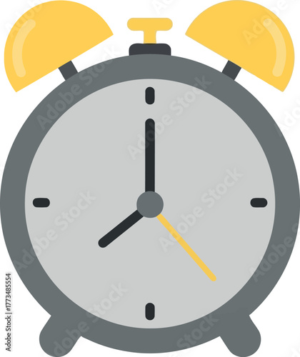 Minimalist alarm clock icon for time management & productivity