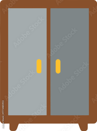 Modern flat design wardrobe icon vector illustration