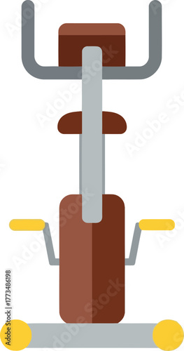 Stationary bike icon flat design vector - fitness workout equipment