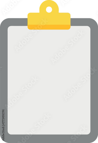 Minimalist blank clipboard icon for documents & tasks vector