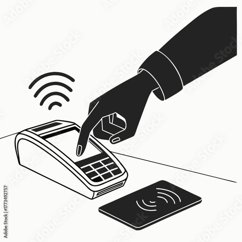 Contactless payment with a card and terminal