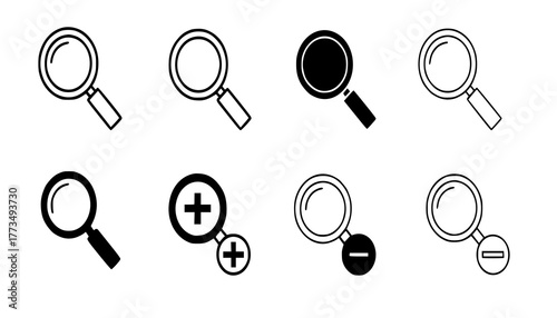 Simple vector icon magnifying glass
