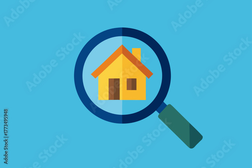 Real estate business concept: 3D vector illustration of a house symbol, an icon for a residential building property website