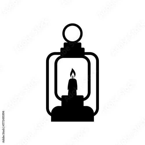 Camping lantern icon isolated on white background