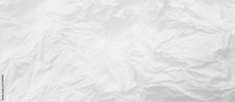 Obraz premium Background Crumpled Paper Poster Photo Effect Mockup, Paper texture overlay effect white color transparent