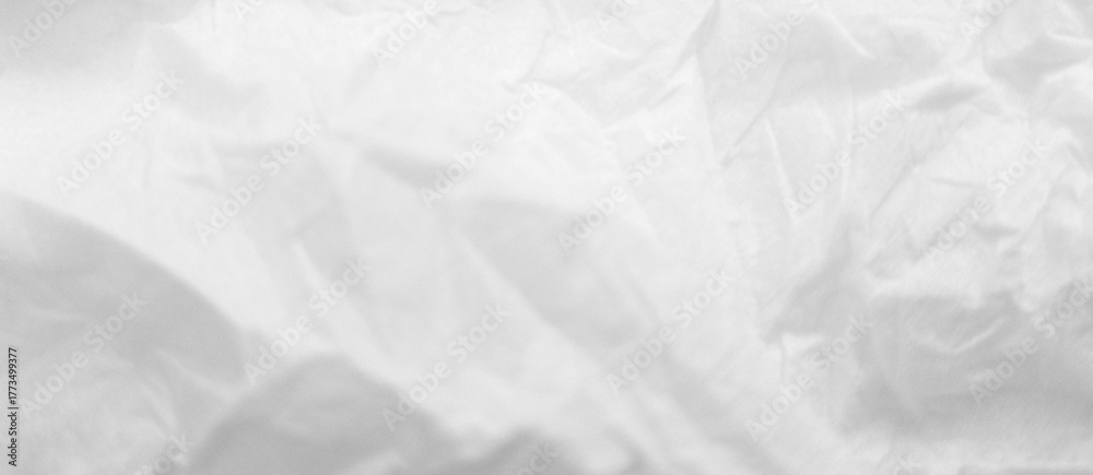 Obraz premium Background Crumpled Paper Poster Photo Effect Mockup, Paper texture overlay effect white color transparent