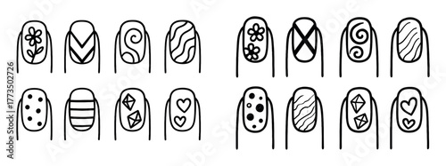 Hand-Drawn Manicure Icons