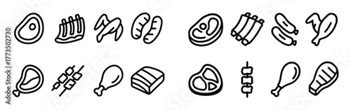 Minimalist Barbecue Icons