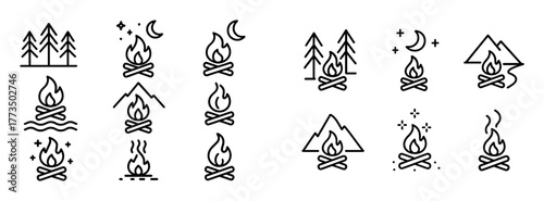 Campfire Icon Grid