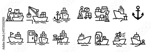 Shipping Doodle Icons