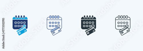 Monthly Bill Icon Collection Vector Illustration