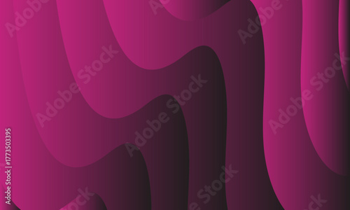 Flowing magenta waves with subtle shadow bring a dynamic feel to this abstract background