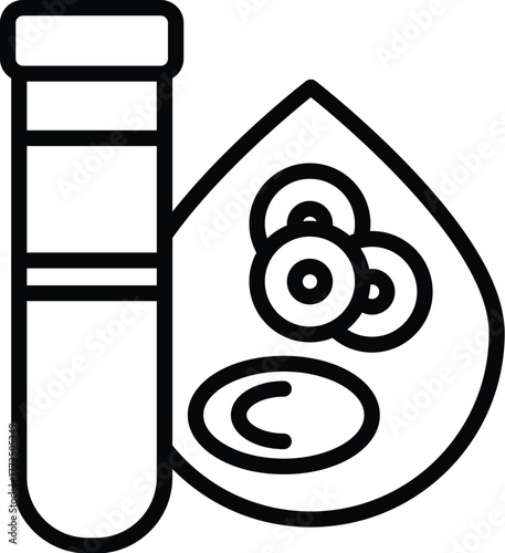 blood in outline style