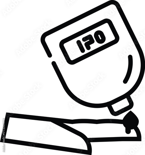 glucose in outline style