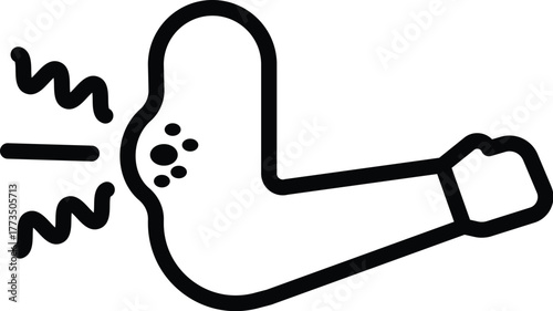 inflammation in outline style