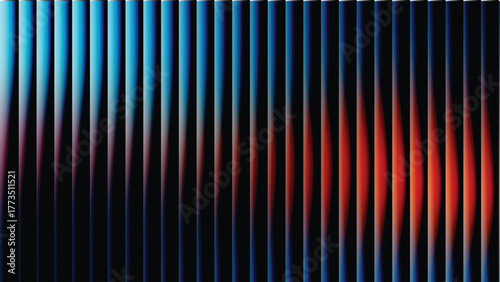 Abstract vertical lines with blue and red gradient light effect