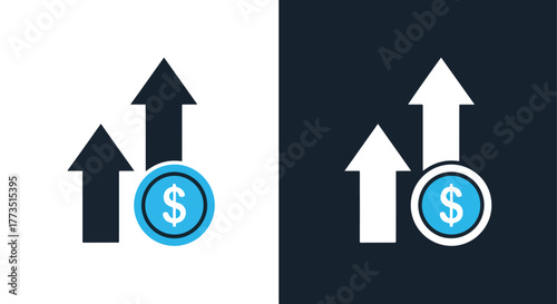 Hand holding rocket launch icon - Vector icon symbol for website - Icon vector - Blue icon vector - Line and glyph solid icon and logo template